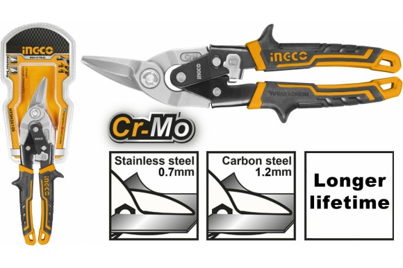 Ножницы по металлу - левые INGCO 250 мм INDUSTRIAL HTSN2610L