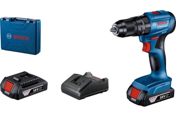 Шуруповёрт, аккум  ударный BOSCH GSB 185 Li, 50Н/м,2*2,0А/ч Li-ion.кейс