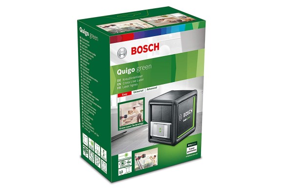 Лазерный нивелир BOSCH Quigo Green+MM2 +/-0,8мм/м.10м +держатель универсальный