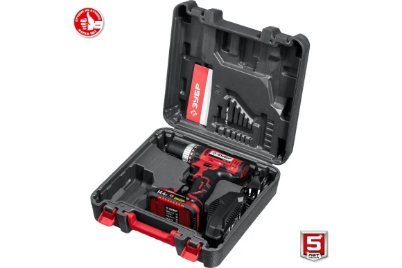 Шуруповёрт аккум. ЗУБР ДШ-40-21,20ВАКБ 1-шт (2А*ч),40Н*м,0-400/0-1500о/м, коробка