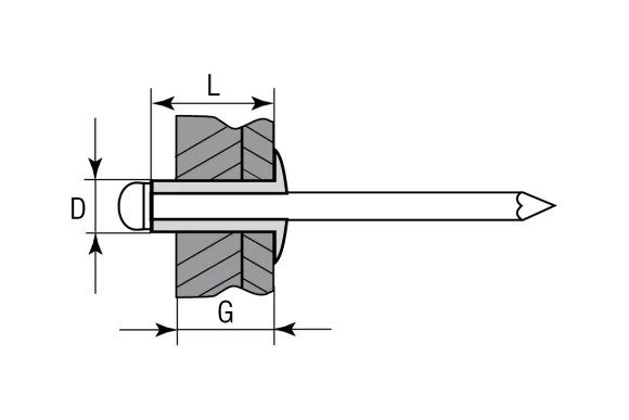 Заклёпки  4,8*12 мм 500шт.ЗУБР