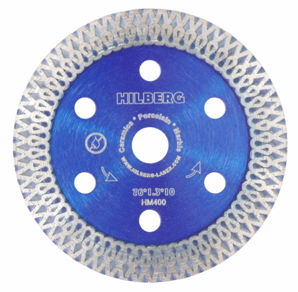 Диск алмазный 76*10 Hilberg Турбо ультратонкий х-тип HILBERG HM400