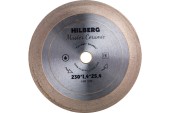 Диск алмазный по керамограниту 230 х 1.4 х 25.4мм, сплошной, мокрый рез, HILBERG Диск алмазный по керамограниту 230 х 1.4 х 25.4мм, сплошной, мокрый рез, HILBERG