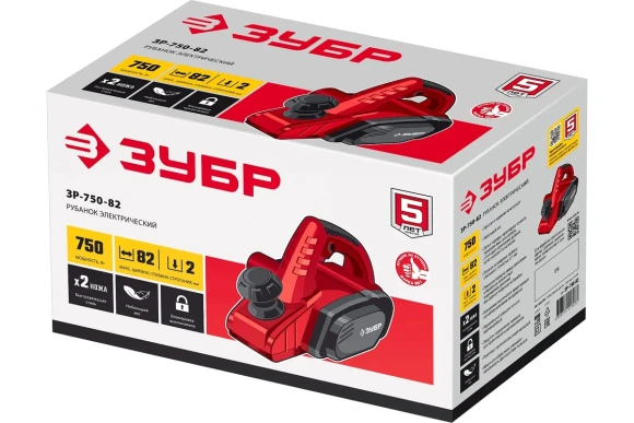 Рубанок электрический ЗУБР ЗР-750-82, 750Вт, 82мм, 0-2мм, 16000об/мин Рубанок электрический ЗУБР ЗР-750-82, 750Вт, 82мм, 0-2мм, 16000об/мин