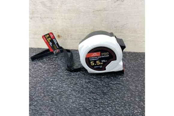 Рулетка 5.5м х 25мм с автостопом, жёлтая лента, магнитный зацеп, VERTEXTOOLS Рулетка 5.5м х 25мм с автостопом, жёлтая лента, магнитный зацеп, VERTEXTOOLS