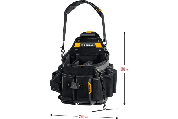 Поясная сумка FastClip KPB-23 плечевой ремень, 23 кармана и петли KRAFTOOL Поясная сумка FastClip KPB-23 плечевой ремень, 23 кармана и петли KRAFTOOL