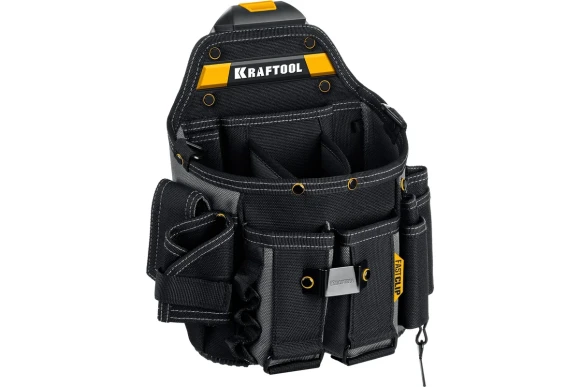 Поясная сумка FastClip KPB-23 плечевой ремень, 23 кармана и петли KRAFTOOL Поясная сумка FastClip KPB-23 плечевой ремень, 23 кармана и петли KRAFTOOL