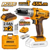 Шуруповерт аккум.Iударный NGCO CIDLI201452 ,20В 2,0 Ач 2 шт.45Н/м,0-550/0-2000о/мин,кейс Шуруповерт аккум.Iударный NGCO CIDLI201452 ,20В 2,0 Ач 2 шт.45Н/м,0-550/0-2000о/мин,кейс