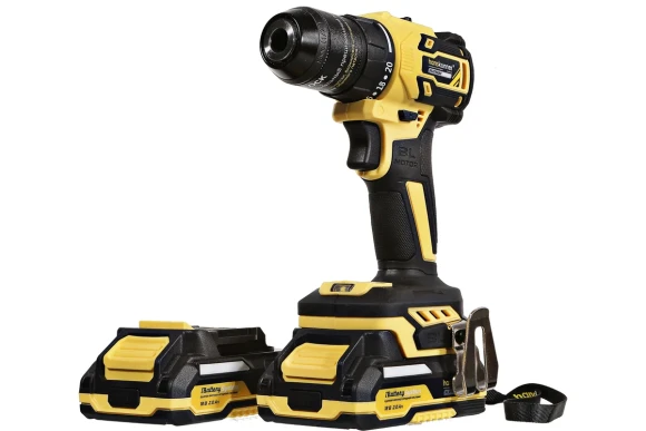 Шуруповёрт(BL) аккум. Hanskonner HCD2065C, 18В, 60Н*м, 1650об/мин, АКБ 2-шт (2А*ч), в кейсе