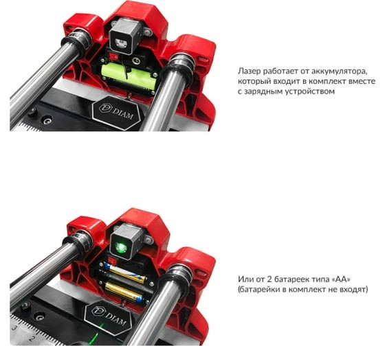 Плиткорез рельса, Extra Line twin-1250L,лазерный указатель реза,  Diam