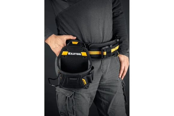 Поясная сумка FastClip KP-6 , 6 кармана и петли KRAFTOOL Поясная сумка FastClip KP-6 , 6 кармана и петли KRAFTOOL