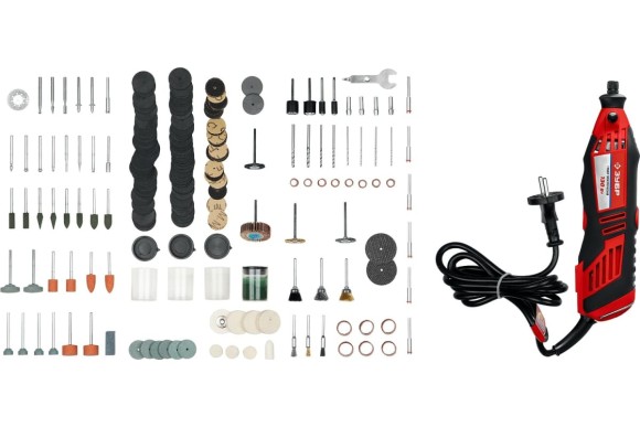 Гравёр электрич. ЗУБР ЗГ-130ЭК Н172 130Вт, 3.2мм, 8000-30000об/мин, 172 предмета, в кейсе Гравёр электрич. ЗУБР ЗГ-130ЭК Н172 130Вт, 3.2мм, 8000-30000об/мин, 172 предмета, в кейсе