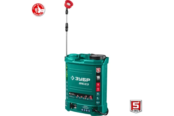 Опрыскиватель ранцевый аккум. ЗУБР ОПС-16, 16л, штанга 55-100см, шланг 1.7м, 5кг Опрыскиватель ранцевый аккум. ЗУБР ОПС-16, 16л, штанга 55-100см, шланг 1.7м, 5кг