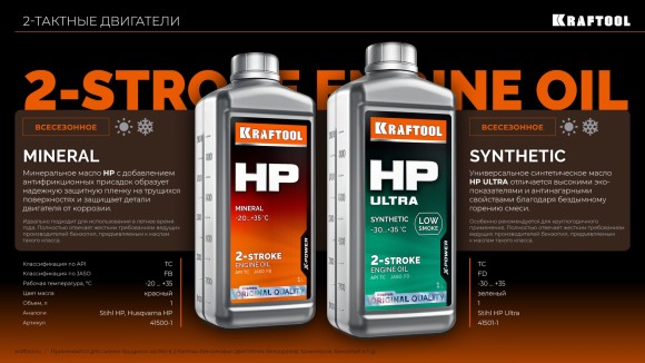 Масло 2 такт,cинтетическое. 1,0л KRAFTOOL Масло 2 такт,cинтетическое. 1,0л KRAFTOOL