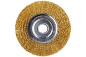 Щётка-крацовка дисковая для УШМ 150 х 22.2мм, латунированная сталь, РемоКолор