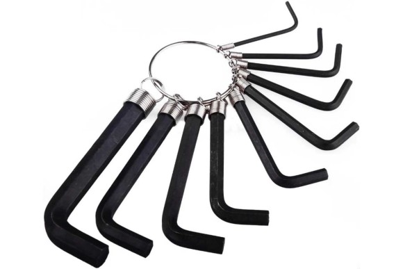 Набор шестигранников на кольце 1,5-8мм 10шт DEXX Набор шестигранников на кольце 1,5-8мм 10шт DEXX