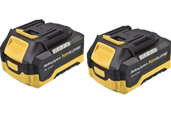 Шуруповёрт(BL) аккум. Hanskonner HCD2040C, 18В, 80Н*м, 1550об/мин, АКБ 2-шт (4А*ч), в кейсе