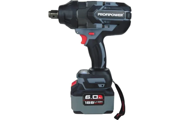 Гайковёрт(BL) аккум. Profipower T-1200N, 18В, 1200Н*м, квадрат 3/4", АКБ 1-шт (6А*ч), в кейсе E0244 Гайковёрт(BL) аккум. Profipower T-1200N, 18В, 1200Н*м, квадрат 3/4", АКБ 1-шт (6А*ч), в кейсе E0244