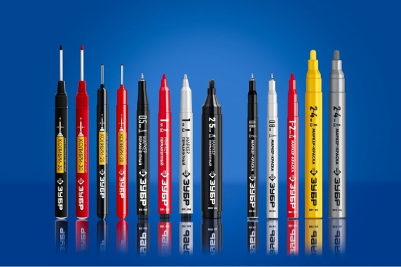 Маркер перманентный красный, удлинённый наконечник 0.7-1мм, Колибри-30, ЗУБР Маркер перманентный красный, удлинённый наконечник 0.7-1мм, Колибри-30, ЗУБР