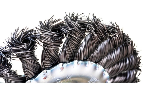 Щетка для УШМ 125*22,2мм крацовка витая "диск"  Сибртех