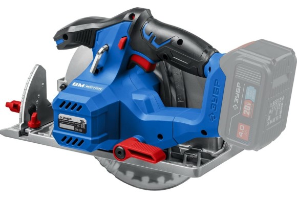 Аккумуляторная пила дисковая ЗУБР CPB-190, 20В, 190*20мм, 65/45мм, 3500об/мин, без АКБ и ЗУ