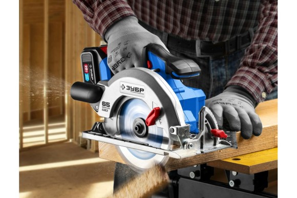 Аккумуляторная пила дисковая ЗУБР CPB-190, 20В, 190*20мм, 65/45мм, 3500об/мин, без АКБ и ЗУ