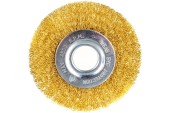 Щётка-крацовка дисковая для УШМ 100 х 22.2мм, латунированная сталь, РемоКолор