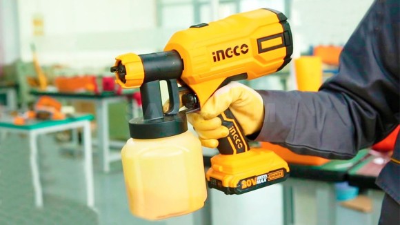 Краскораспылитель аккум.INGCO CSGLI2001,20В Li-ion-0шт,800мл, 600мл/мин