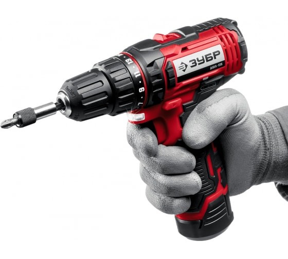 Шуруповёрт аккум. ЗУБР ДШЛ-125-22, 12В, 30Н*м, 1300об/мин, АКБ 2-шт (2А*ч), в кейсе