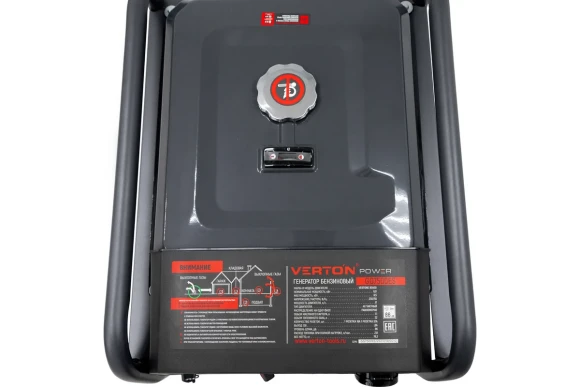 Генератор бензиновый VERTON PGG7500ES (6,0/6,5 кВт,230В,17л.с./ручной иэлектр. старт,медь, 12В, 