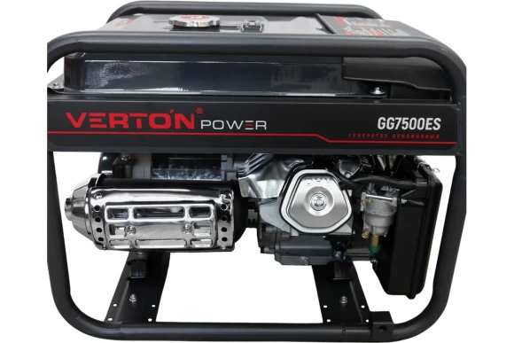 Генератор бензиновый VERTON PGG7500ES (6,0/6,5 кВт,230В,17л.с./ручной иэлектр. старт,медь, 12В, 