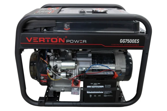 Генератор бензиновый VERTON PGG7500ES (6,0/6,5 кВт,230В,17л.с./ручной иэлектр. старт,медь, 12В, 