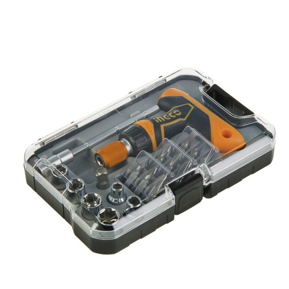 Отвертка реверсивная T-образная INGCO 24 шт,HKSDB0188 INDUSTRIAL