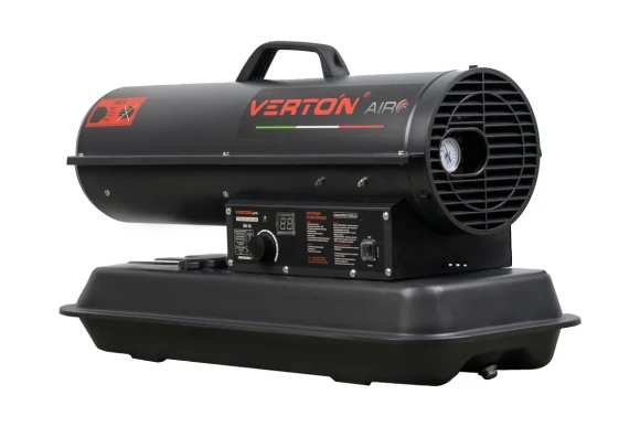 Тепловая пушка дизельная VERTON Air DH-15, 15 кВт, 220/230В, 1.1л/ч, 250м?, 540м?/ч, 19л