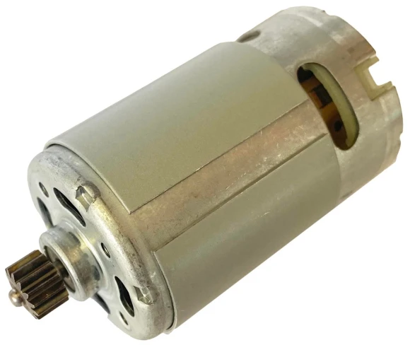Двигатель для шуруповерта 12V Макита с 4-мя проточками,с шестерней 14 зуб. d-9,7мм, h-5,5мм	