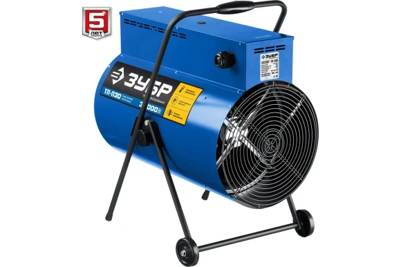 Тепловая пушка электрическая ЗУБР ТП-П30, 30кВт, 380/400В, 300м?, 2400м?/ч, Профессионал Тепловая пушка электрическая ЗУБР ТП-П30, 30кВт, 380/400В, 300м?, 2400м?/ч, Профессионал