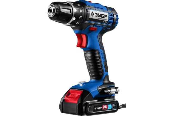 Шуруповёрт аккум. ЗУБР DL-201-22, 20В, 50Н*м, 1350об/мин, АКБ 2-шт (2А*ч), в кейсе