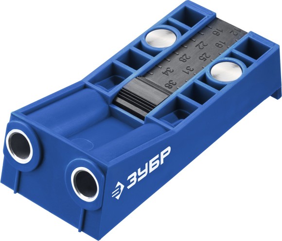 Кондуктор двойной  для глухих отверстий, два отверстия, в кейсе ЗУБР  Кондуктор двойной  для глухих отверстий, два отверстия, в кейсе ЗУБР