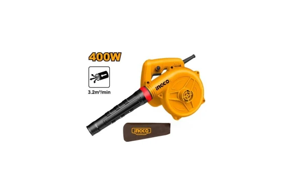 Воздуходувка электрическая INGCO AB4038, 400Вт, 50м/с, 130 м?/ч, 14000об/мин, +режим пылесоса Воздуходувка электрическая INGCO AB4038, 400Вт, 50м/с, 130 м?/ч, 14000об/мин, +режим пылесоса