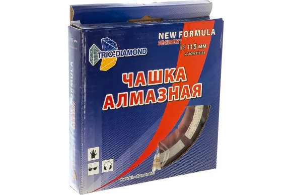 Чашка алмазная шлифов. по бетону 115 х 22.2мм, двухрядная, 333115 Trio-Diamond Чашка алмазная шлифов. по бетону 115 х 22.2мм, двухрядная, 333115 Trio-Diamond