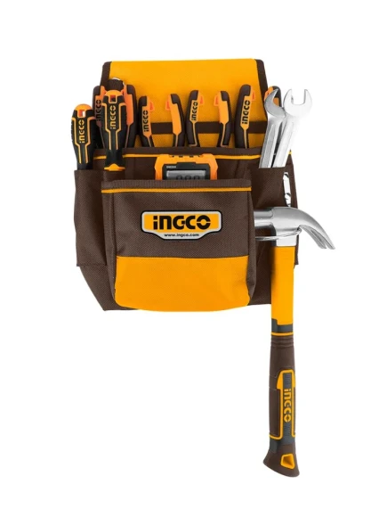 Сумка поясная для инстр.INGCO HTBP010128,9 карманов