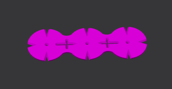 Шаблон для подрозетников 68мм тройной ABS пластик(розовый) ВЕЛЕС