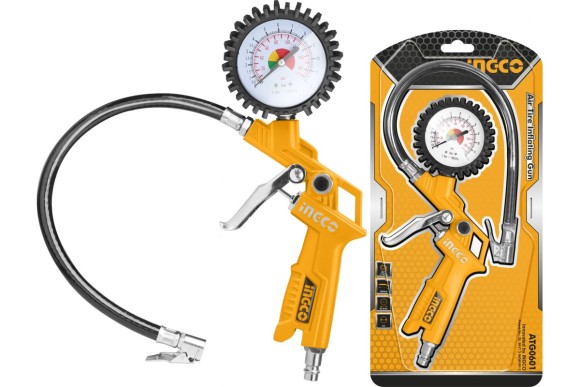 Пистолет для подкачки шин 8.5атм, 200л/мин, рапид, 1/4F", ATG0601 INGCO Пистолет для подкачки шин 8.5атм, 200л/мин, рапид, 1/4F", ATG0601 INGCO