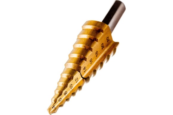 Сверло по металлу ступенчатое(модульное) 4-22мм 10ст ЗУБР  Сверло по металлу ступенчатое(модульное) 4-22мм 10ст ЗУБР