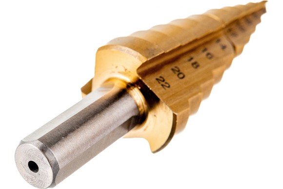 Сверло по металлу ступенчатое(модульное) 4-22мм 10ст ЗУБР  Сверло по металлу ступенчатое(модульное) 4-22мм 10ст ЗУБР