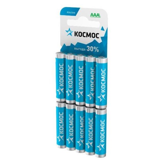 Батарейки AAА мизинчиковая  LR3-10BL 10шт.  Космос