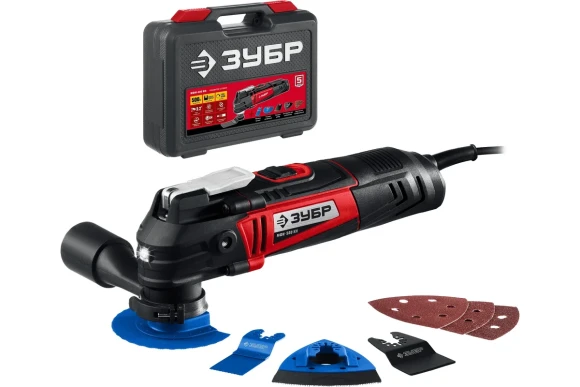 Реноватор(МФИ) ЗУБР МФИ-500 КН, 500Вт, 19000кол/мин, 3 насадки, в кейсе