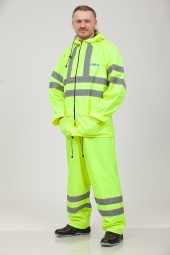 Костюм дождевой сигнальный (куртка+штаны) extra Vision, Waterproofline,  лимон      