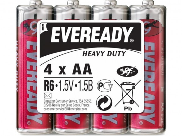 Батарейки AA пальчиковые R6 SHP4 R6 Eveready HD 