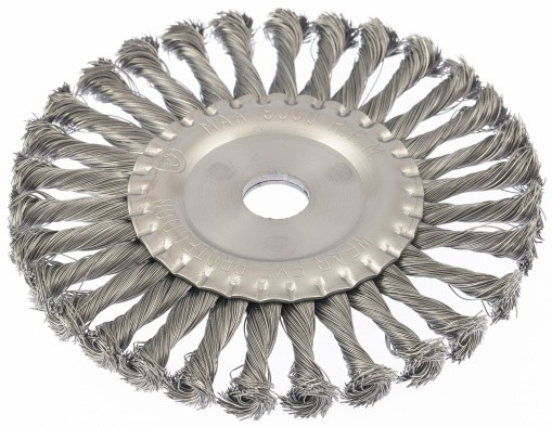 Щётка-крацовка дисковая для УШМ 175 х 22.2мм, стальная проволока, Matrix